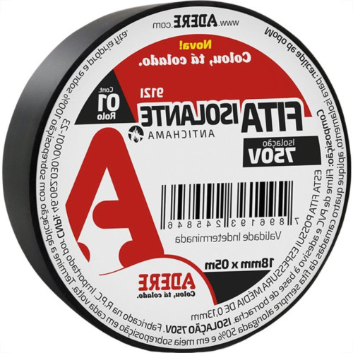Fita Isolante Adere 5M Preta - Kit C/6 Pecas