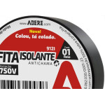 Fita Isolante Adere 5M Preta - Kit C/6 Pecas