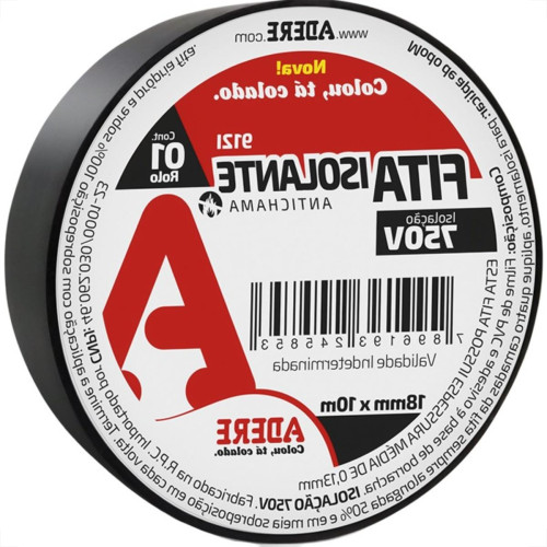 Fita Isolante Adere 10M Preta - Kit C/6 Pecas