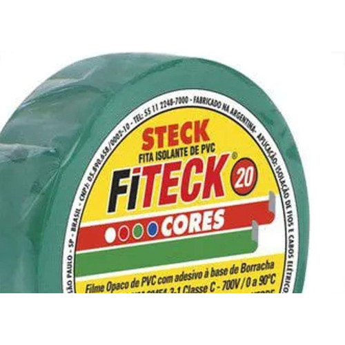 Fita Isolante Steck 10M Verde - Sft1310Vd - Kit C/10 Pecas