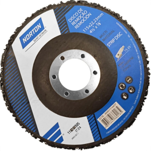 Disco Removedor/Polidor Strip Disc Norton 4.1/2'' X 7/8''