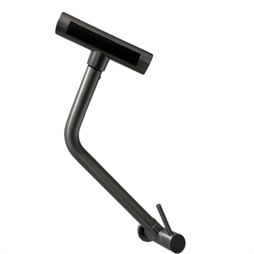 Torneira Pia Parede Metal Brazhu Com 4 Jatos Grafite - 1/4 Volta