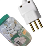 Pino Prensa Cabo Ilumi 2 Polos+Terra 10A. Branco Pote Com 60 Pecas 14250Pg
