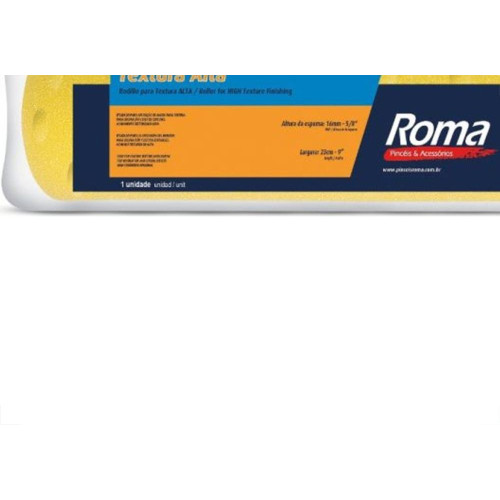 Rolo De Espuma Roma Textura Alta 23Cm Sem Cabo - 432 23