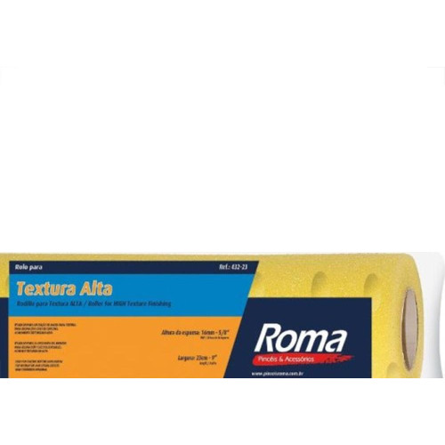 Rolo De Espuma Roma Textura Alta 23Cm Sem Cabo - 432 23