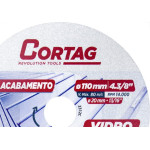 Disco Diamantado Cortag Porcelanato Vidro 110Mm X 20Mm - 62796