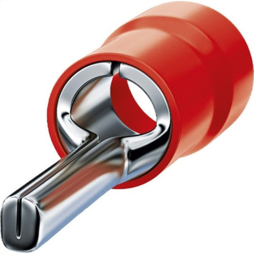 Terminal Pino Pre-Isolado Sforplast 10Mm Comprimento 15Mm - Vermelho Pacote Com 50 Pecas