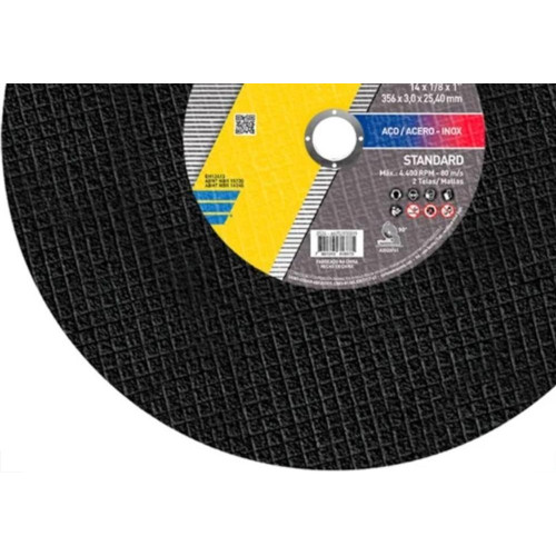 Disco Corte Ferro Norton Standard 14''X1/8''X1'' - 3,0Mm