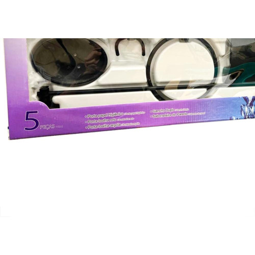 Acessorio Wc Hidrolar Faetto Kit Com 5 Pecas Preto Fosco - 11906