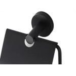 Acessorio Wc Hidrolar Faetto Papeleira Com Tampa Preto Fosco - 10046