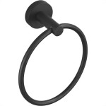 Acessorio Wc Hidrolar Faetto Porta Toalha Argola Preto Fosco - 10047