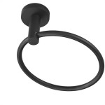 Acessorio Wc Hidrolar Faetto Porta Toalha Argola Preto Fosco - 10047