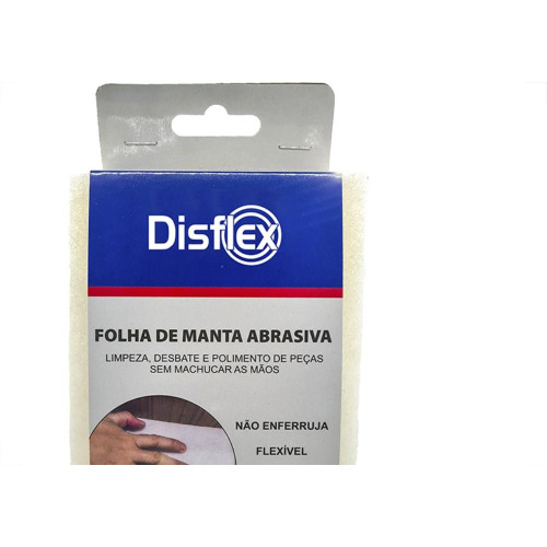Folha Abrasiva Disflex Fina 225X110Mm Anti-Risco Branca - Pacote Com 3 Folhas - 39010