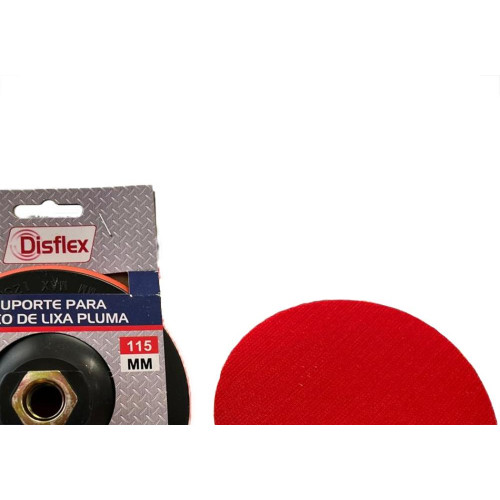 Disco Borracha Disflex Suporte Para Lixa Pluma 4.1/2''Preto - 30.005