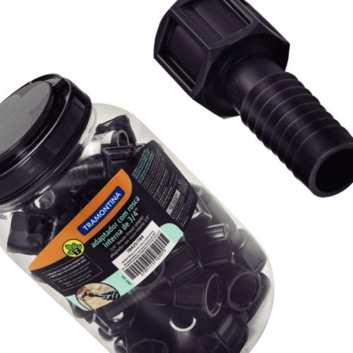 Conexao Preta Tramontina Adaptador Rosca Interna 3/4'' Pote Com 40 Pecas - 78425784