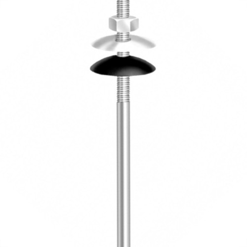 Haste Para Telha Ws 1/4'' X 400Mm Com Kit De Vedacao Pacote Com 50 Pecas