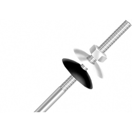 Haste Para Telha Ws 1/4'' X 400Mm Com Kit De Vedacao Pacote Com 50 Pecas