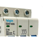 Disjuntor Elgin ''Din'' Tripolar Dz47-63S - 16A.