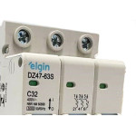 Disjuntor Elgin ''Din'' Tripolar Dz47-63S - 32A.