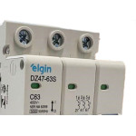 Disjuntor Elgin ''Din'' Tripolar Dz47-63S - 63A.