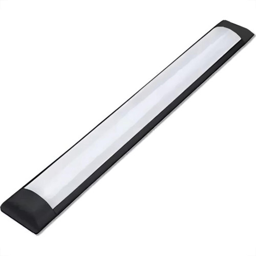 Luminaria Led Elgin Slim 18W. 6500K. Bivolt - 60Cm - 1200Lm Preta