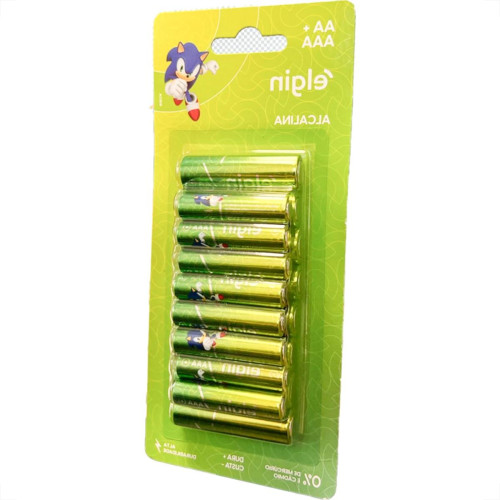 Pilha Elgin Alcalina Cartela Com 16 Pecas - 8 Pecas Aa + 8 Pecas Aaa