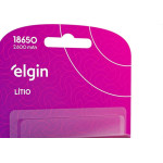Pilha Elgin Bateria 3,7V. Litio Cromado 2600 18650 Com 1 Peca