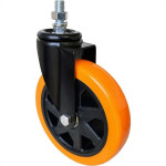 Rodizio Colson Com Parafuso Giratoria 75Mm Sem Trava Laranja - Gleb6595