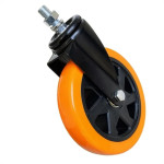 Rodizio Colson Com Parafuso Giratoria 75Mm Sem Trava Laranja - Gleb6595