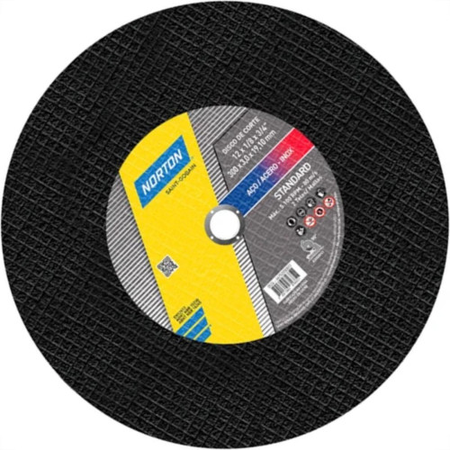 Disco Corte Ferro Norton Standard 12''X1,8''X3,4'' - 3,0Mm