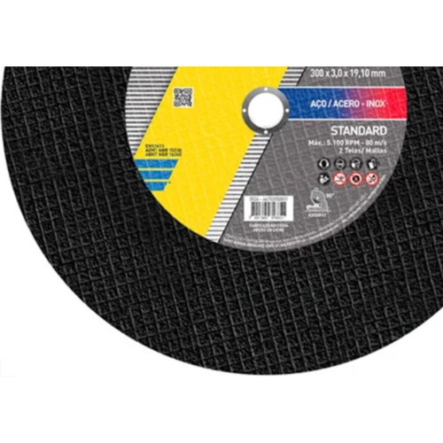 Disco Corte Ferro Norton Standard 12''X1,8''X3,4'' - 3,0Mm