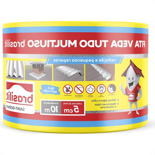 Fita Multiuso Brasilit Veda Tudo Aluminio 5Cm X 10M