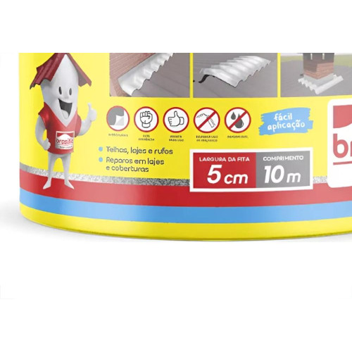 Fita Multiuso Brasilit Veda Tudo Aluminio 5Cm X 10M