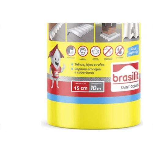 Fita Multiuso Brasilit Veda Tudo Aluminio 15Cm X 10M