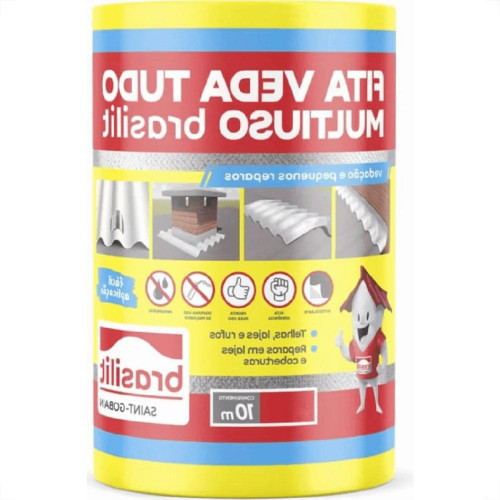 Fita Multiuso Brasilit Veda Tudo Aluminio 20Cm X 10M