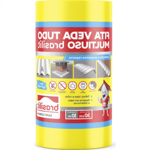 Fita Multiuso Brasilit Veda Tudo Aluminio 30Cm X 10M
