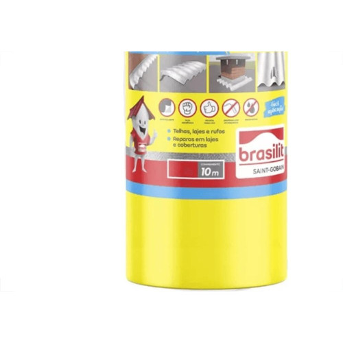 Fita Multiuso Brasilit Veda Tudo Aluminio 45Cm X 10M