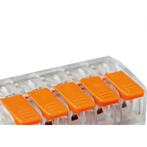 Conector Frontec Emenda 5 Polos - 4Mm - 32A. Pacote Com 25 Pecas - F32415/25