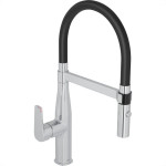 Torneira Bica Movel Pia Mesa Metal Deca Cozinha Monocomando Level Motion Cromada/Preta -2274.C.Preto