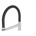 Torneira Bica Movel Pia Mesa Metal Deca Cozinha Monocomando Level Motion Cromada/Preta -2274.C.Preto