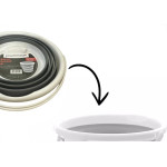 Balde Retratil Powermaid Branco/Cinza 10L
