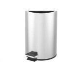 Lixeira Inox Com Pedal Redonda Powermaid 12 Litros