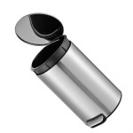 Lixeira Inox Com Pedal Slim Powermaid 12 Litros