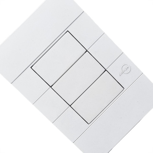 Placa Conjunto Dicompel Ritz Branca 4X2 - Cega + Suporte - Rzb-2300/34