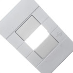 Placa Conjunto Dicompel Ritz Branca 4X2 - 1 Modulo Horizontal + Suporte - Rzb-2300/37