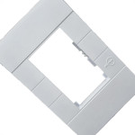 Placa Conjunto Dicompel Ritz Branca 4X2 - 3 Modulos Horizontais + Suporte - Rzb-2300/35
