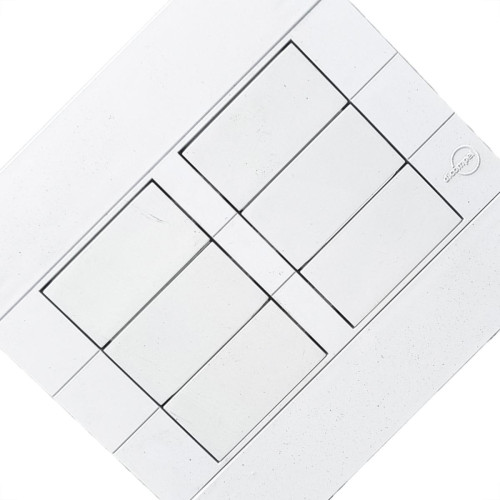 Placa Conjunto Dicompel Ritz Branca 4X4 - Cega + Suporte - Rzb-2300/39