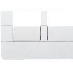 Placa Conjunto Dicompel Ritz Branca 4X4 - 2 Modulos Horizontais + Suporte - Rzb-2300/41