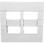 Placa Conjunto Dicompel Ritz Branca 4X4 - 4 Modulos Horizontais + Suporte - Rzb-2300/42