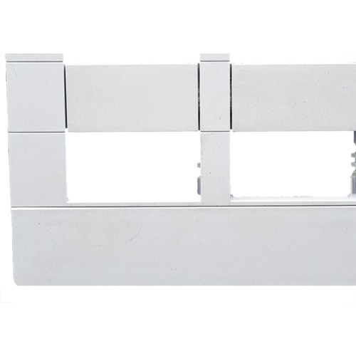 Placa Conjunto Dicompel Ritz Branca 4X4 - 4 Modulos Horizontais + Suporte - Rzb-2300/42